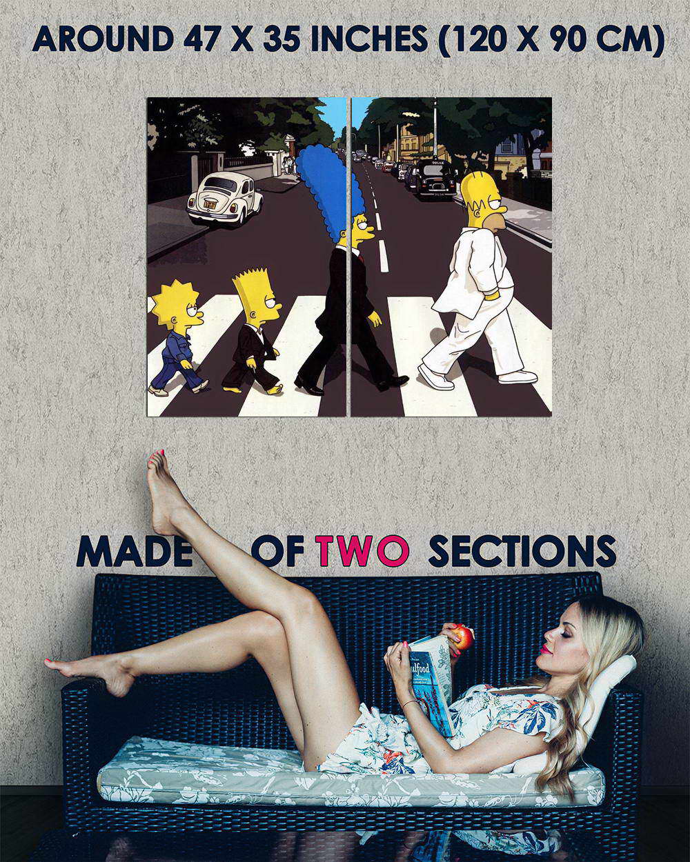 00330 THE SIMPSONS ABBEY ROAD LAMINATED POSTER UK