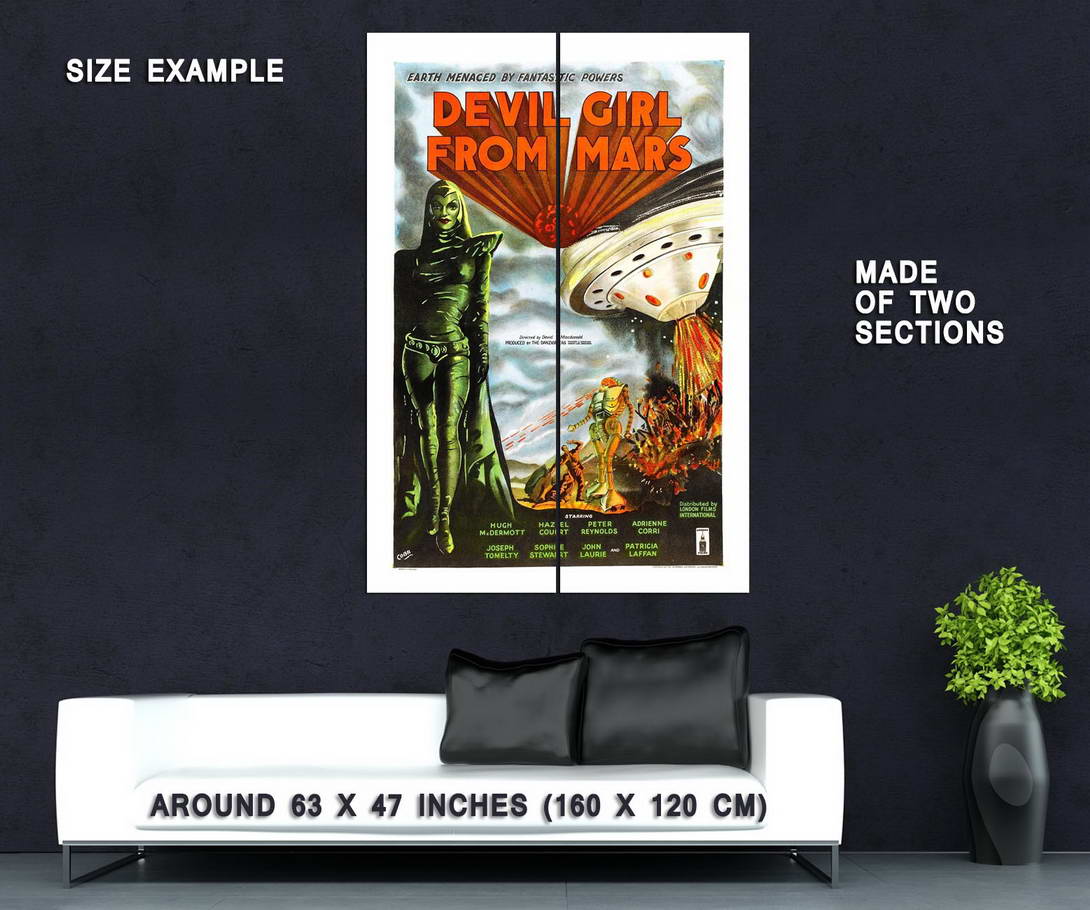 73167 Devil Girl from Mars Movie 1954 Cult Sci-Fi Decor Wall Print Poster