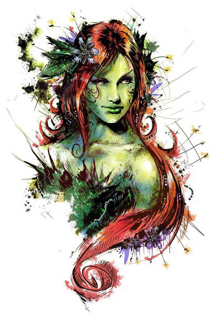 POISON IVY SUICIDE SQUAD ART IMAGE Poster Gloss Print Laminated
