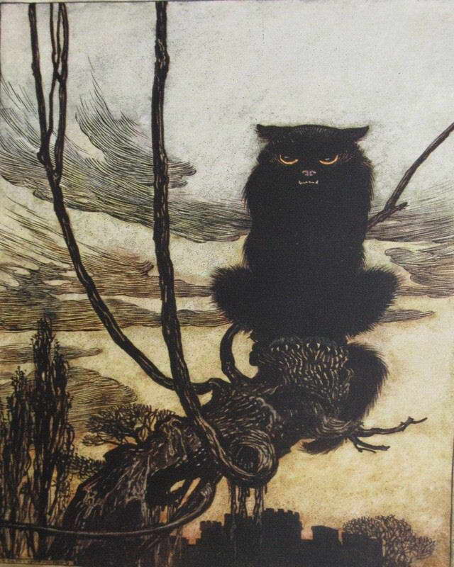ARTHUR RACKHAM A TRULY MALEVOLENT CAT FINE ART PRINT