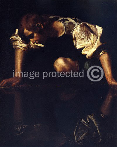 175012 Caravaggio Fine Art Narcissus Decor WALL PRINT POSTER US