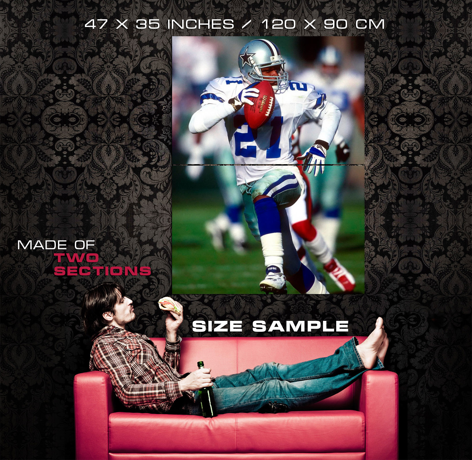 Deion Sanders American football Baseball player Sport Wall Print POSTER