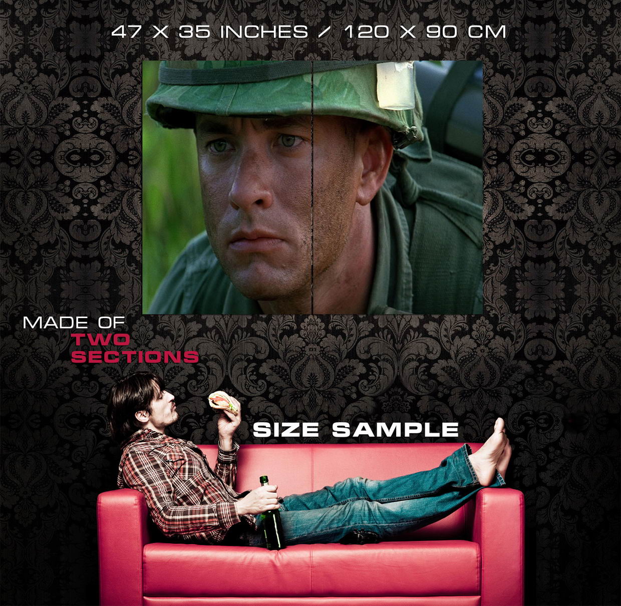 D7709 Forrest Gump Soldier Vietnam Tom Hanks Movie Gigantic Print POSTER