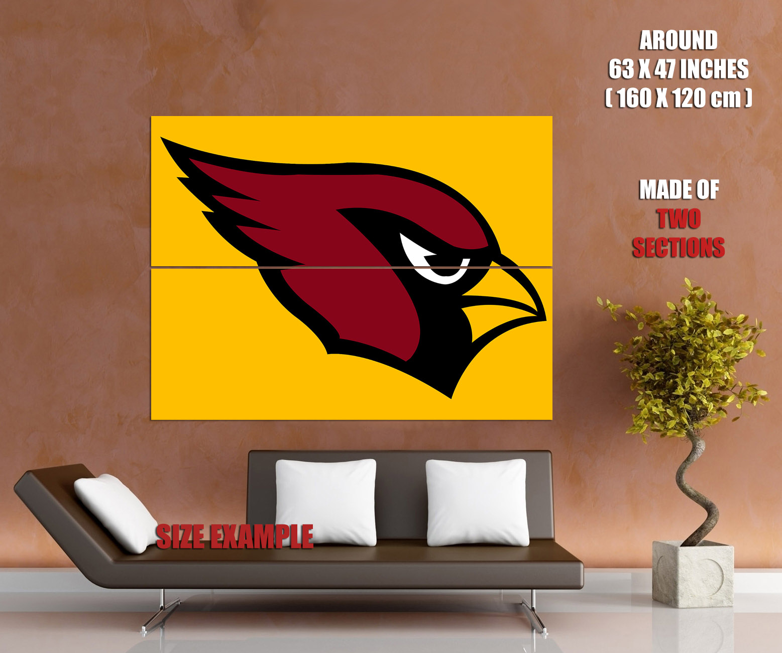 Arizona Cardinals Football Logo Hockey Art Huge Giant Print POSTER Plakat