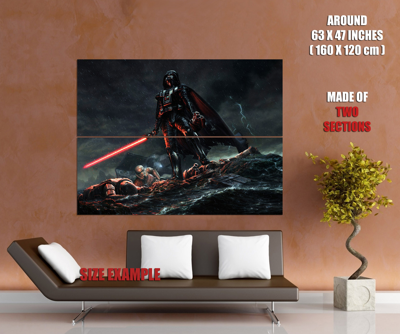 Darth Vader Stormtroopers Star Wars Movie Awesome Art HUGE GIANT PRINT POSTER