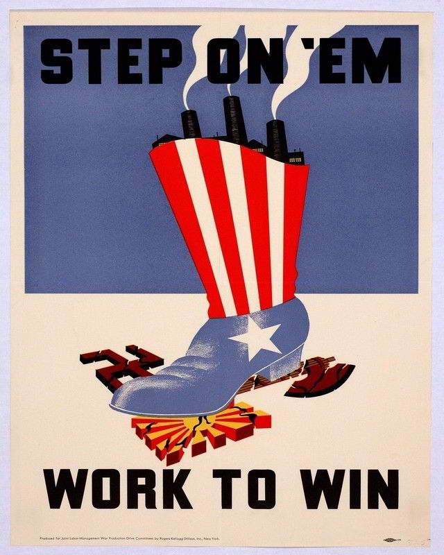 06106 WWII STEP ON EM PROPOGANDA WAR ART Wall Print POSTER CA 06106 WWII STEP ON EM PROPOGANDA WAR ART Wall Print POSTER CA