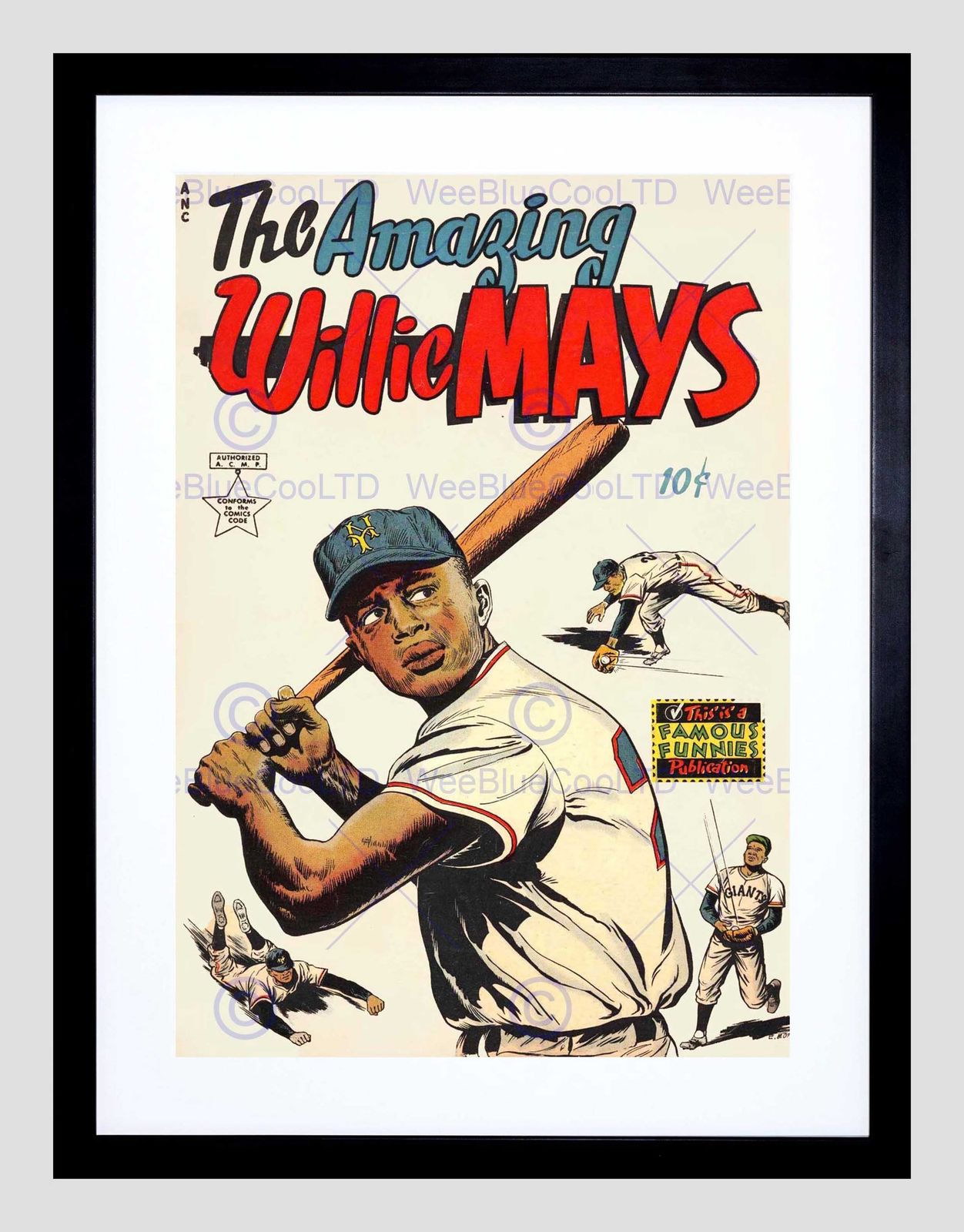 86028 EASTERN COMIC BOOK COVER AMAZING WILLIE MAYS Decor WALL PRINT POSTER CA 86028 EASTERN COMIC BOOK COVER AMAZING WILLIE MAYS Decor WALL PRINT POSTER CA