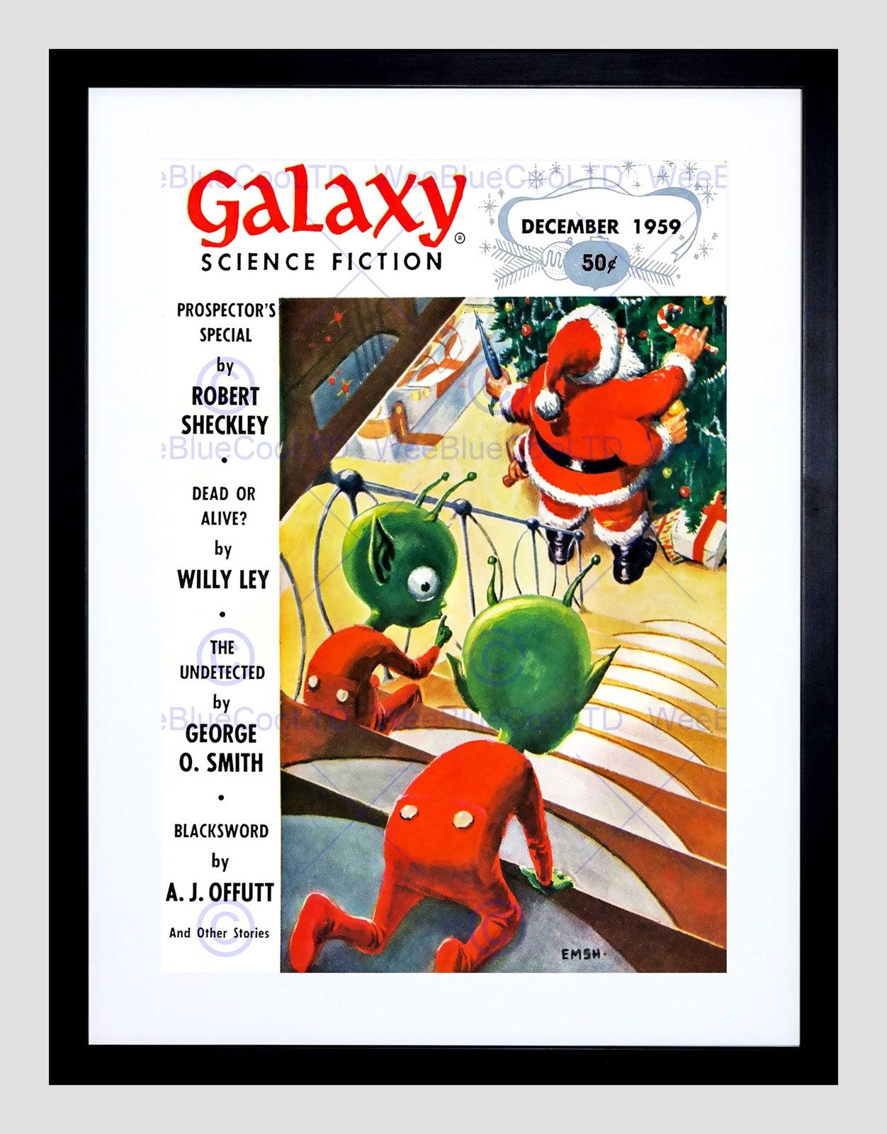 86668 COMIC GALAXY CHRISTMAS EDITION ALIEN SANTA Decor Wall Print Poster