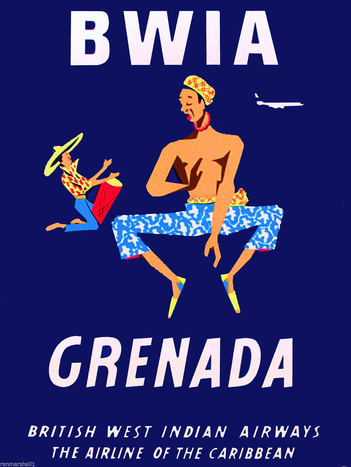95958 Granada Granadinas Isla Caribe Mar Viaje Decoración Cartel Impreso en Pared