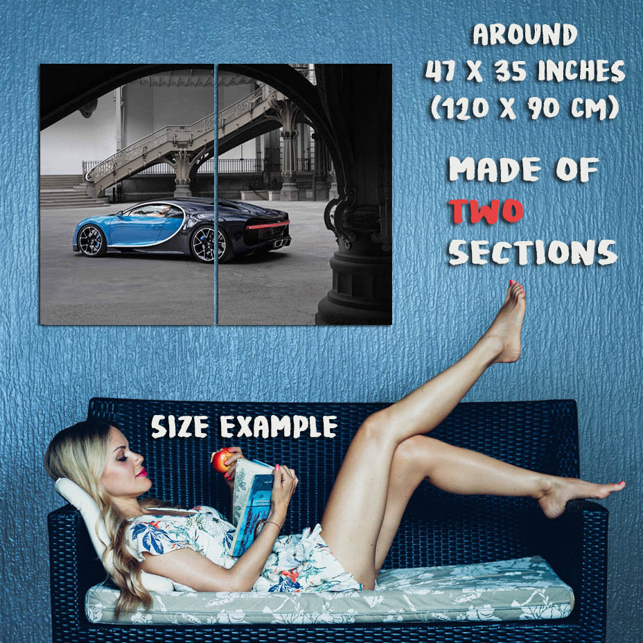 miniature 6 - 160433 BUGATTI Chiron Sports Car Race Tuned Wall Print Poster