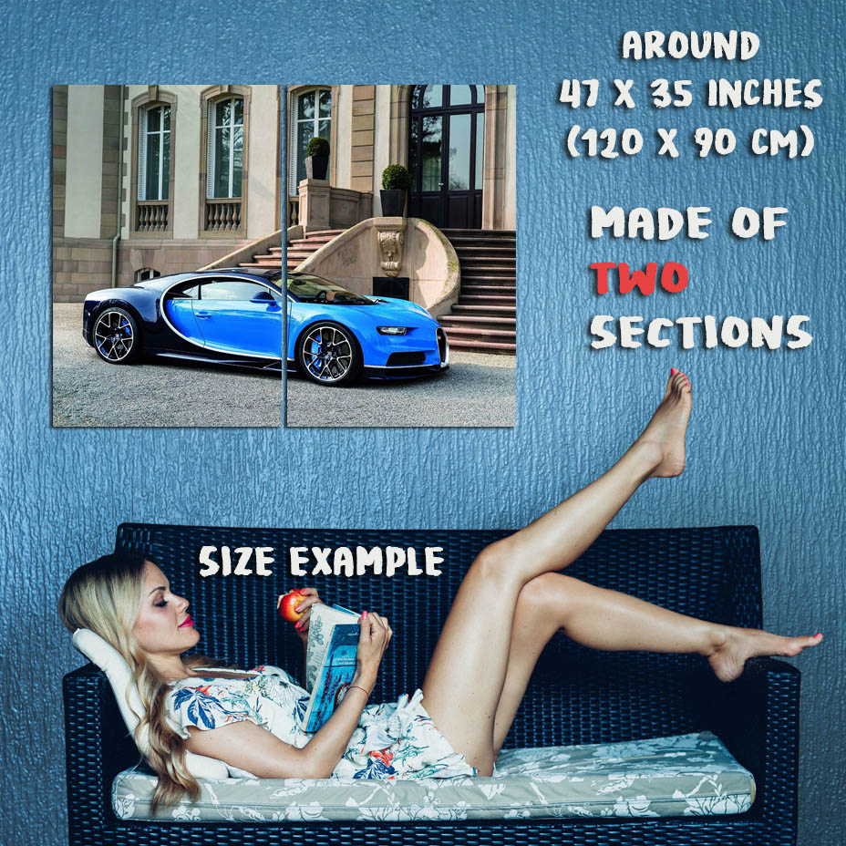 miniature 6 - 160522 BUGATTI Chiron Sports Car Race Tuned Wall Print Poster