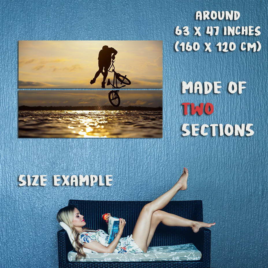 154307 BMX Freestyle Bike Racing Art Wall Print Poster