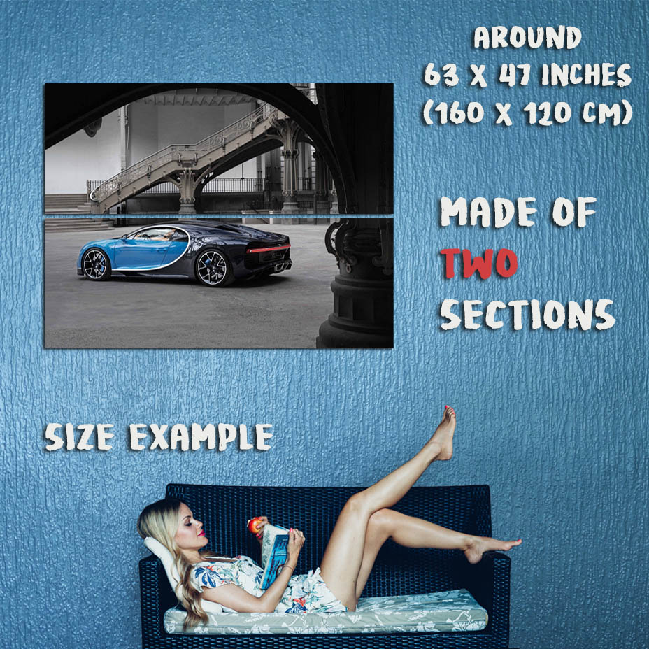 miniature 7 - 160433 BUGATTI Chiron Sports Car Race Tuned Wall Print Poster