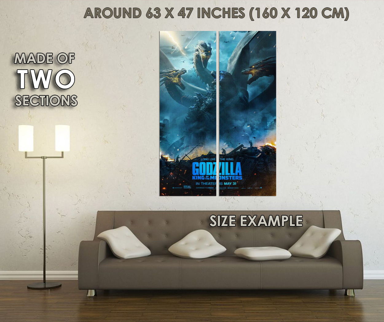 281570 Godzilla King of the Monsters Fighting Movie PRINT POSTER