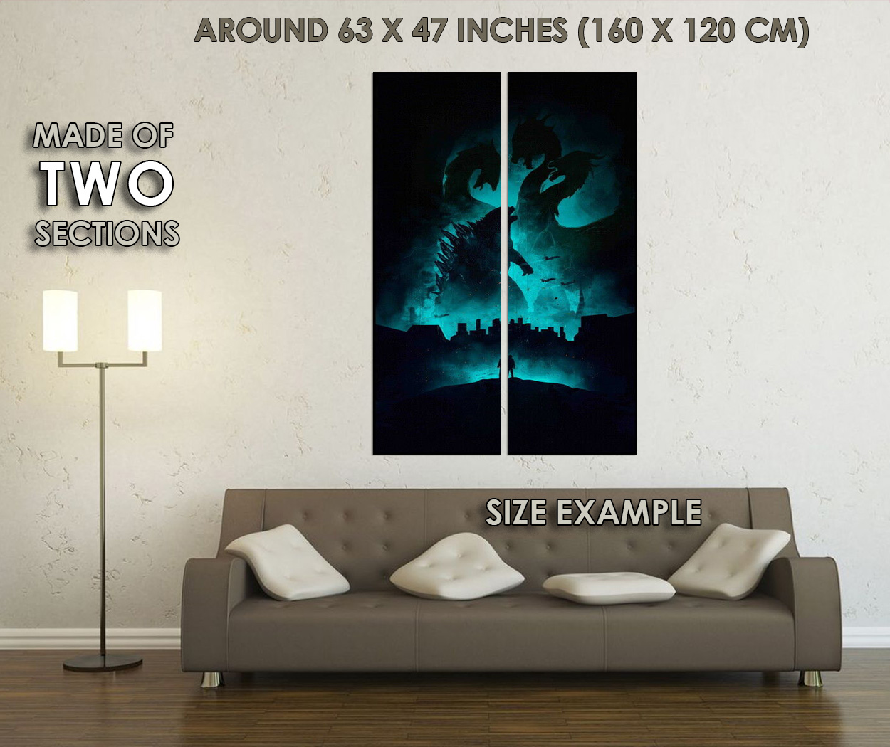 282325 Godzilla King of the Monsters Fighting Movie PRINT POSTER