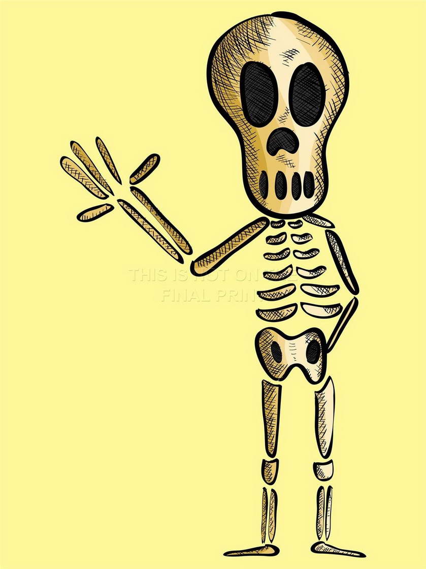 114920 DRAWING DESIGN C OON SKELETON WAVING HELLO Decor WALL PRINT POSTER FR 114920 DRAWING DESIGN C C C OON SKELETON WAVING HELLO Decor WALL PRINT POSTER FR 02ce20