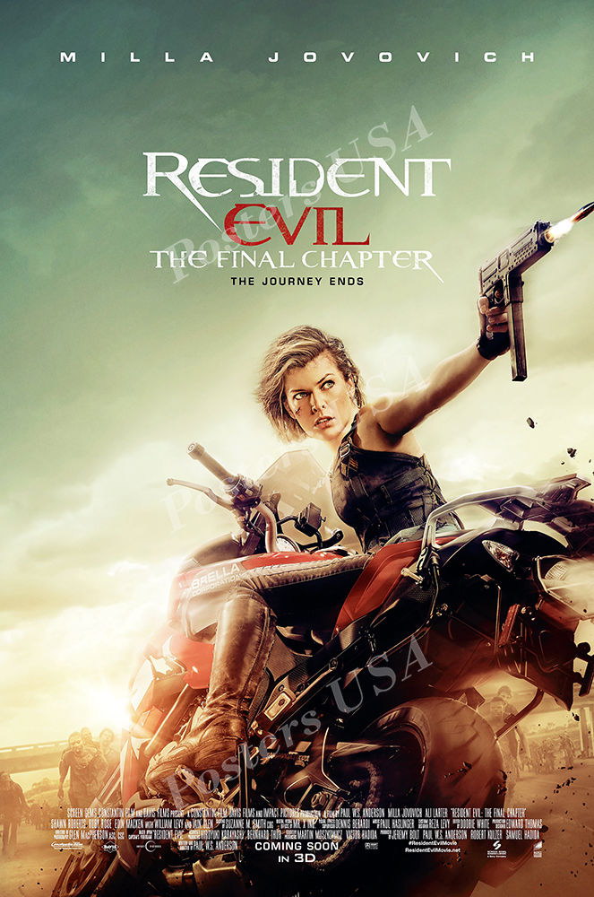 123929 USA Resident Evil Final Chapte Decor WALL PRINT POSTER AU 123929 USA Resident Evil Final Chapte Decor WALL PRINT POSTER AU