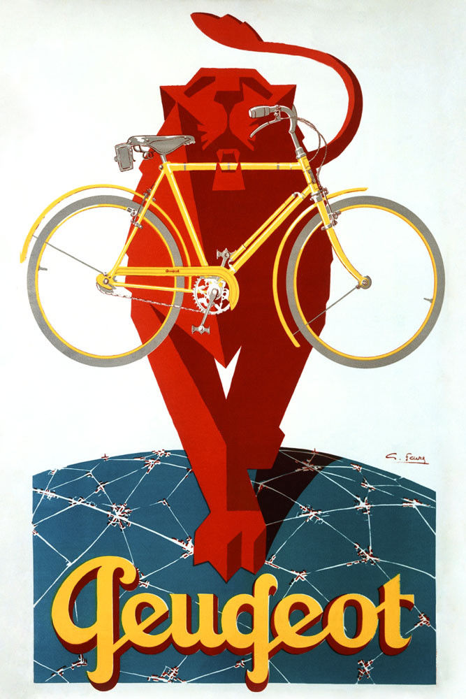 171872 Bicycle Bike Peugeot French Cycle Lion Decor WALL PRINT POSTER US 171872 Bicycle Bike Peugeot French Cycle Lion Decor WALL PRINT POSTER US