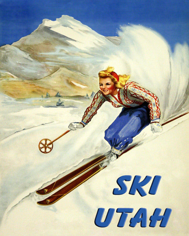 172008 Ski Utah Skiing American Winter Sport Mountains WALL PRINT POSTER US 172008 Ski Utah Skiing American Winter Sport Mountains WALL PRINT POSTER US