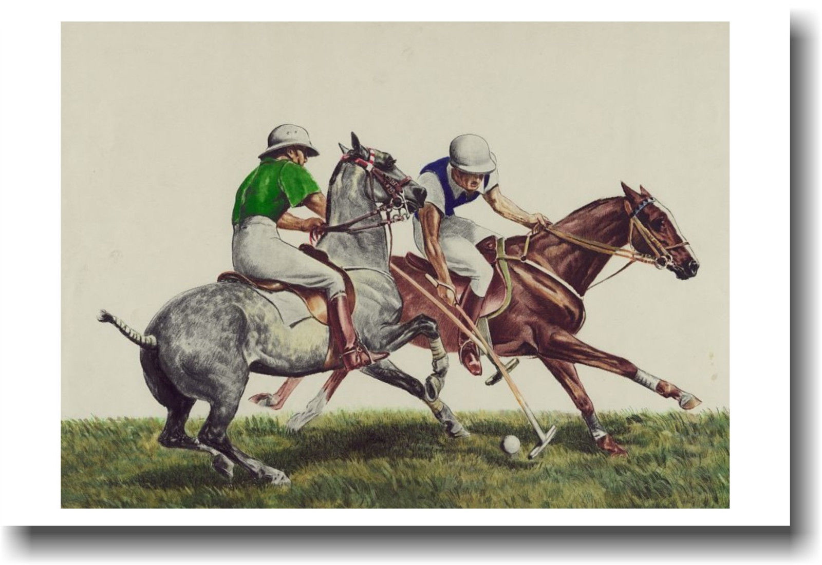 173762 Polo Challenge Horse Sports Decor WALL PRINT POSTER CA 173762 Polo Challenge Horse Sports Decor WALL PRINT POSTER CA