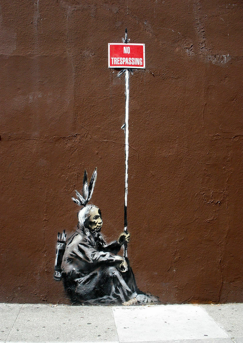 Details zu  247320 Banksy No Trespassing Art AFFICHE POSTER Günstige hohe Qualität