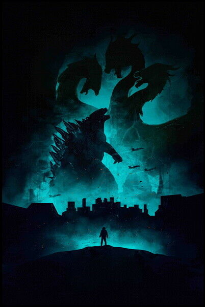 282325 Godzilla King of the Monsters Fighting Movie PRINT POSTER