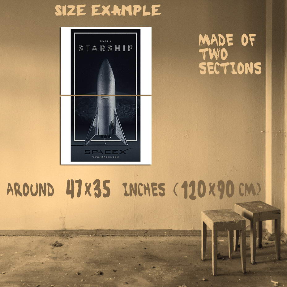 364859 SpaceX nave espacial cohete Giclee vintage estampado artístico Reino Unido