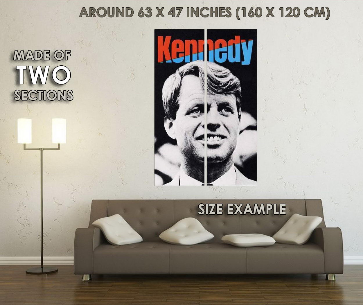 380417 Robert Kennedy RFK Campaña Publicidad Política PÓSTER IMPRESO EN PARED EE. UU.