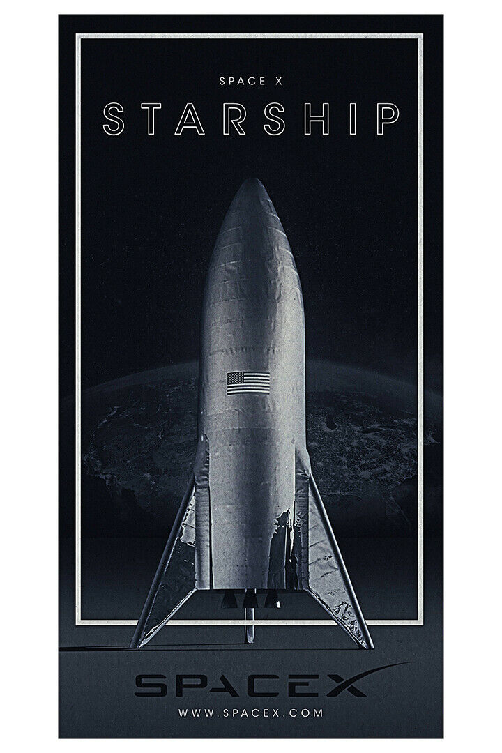 364859 SpaceX nave espacial cohete Giclee vintage estampado artístico