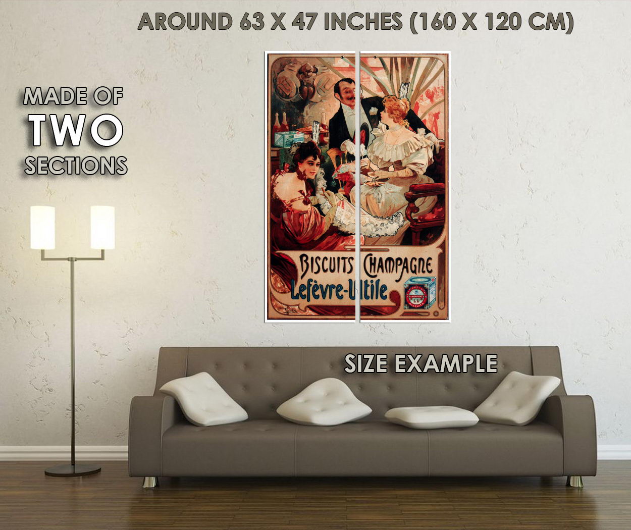 400379 Biscuits Champagne french Nouveau WALL PRINT POSTER DE