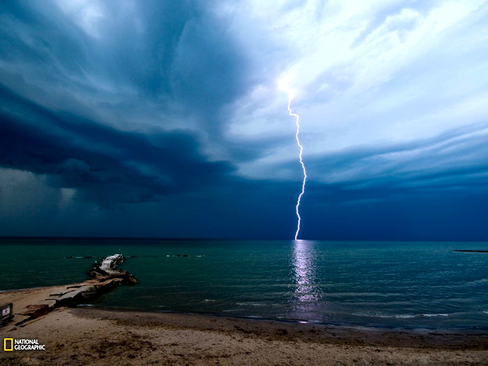 Lightning Beach Ohio National Geographic Wall Print Poster Ebay Image Is Loading Lightning Beach Ohio National Geographic Wall Print Poster