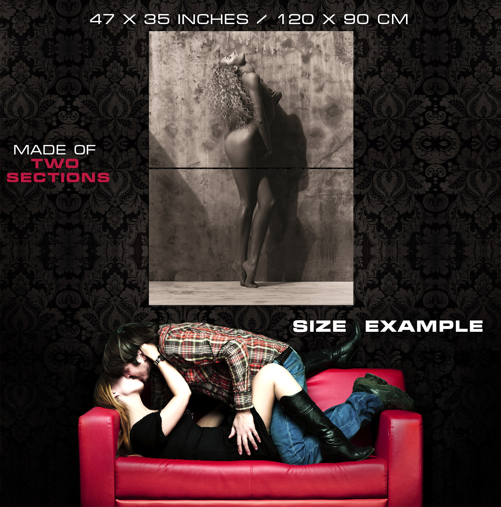 V2948 Candice Swanepoel Hot Sexy Modello Nudo Decorazione Seppia STAMPA POSTER DA PARETE - Foto 11 di 13
