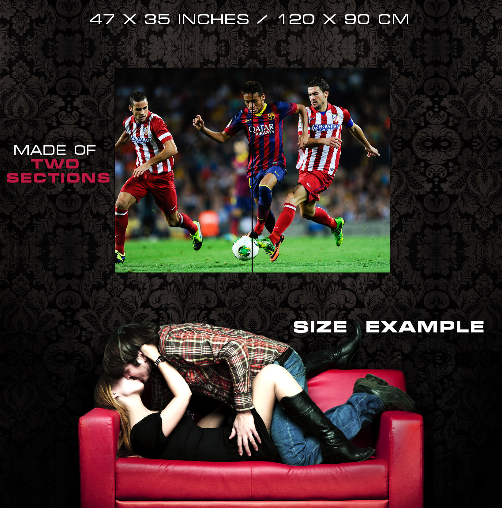 V4333 Neymar Jr Dribbling FC Awesome Football Decor WALL POSTER PRINT UK - Picture 11 of 13