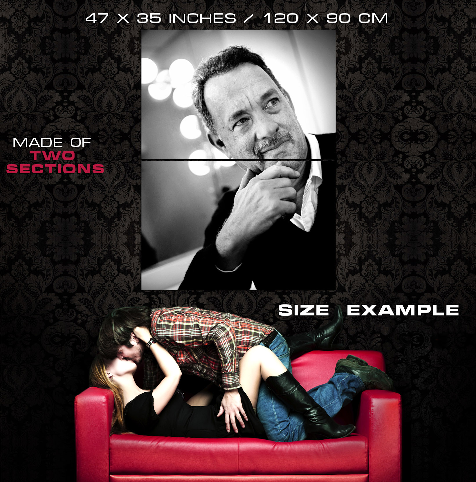 V4645 Tom Hanks Brillante BW Retrato Encantador Raro Decoración PÓSTER DE PARED IMPRESIÓN UK - Imagen 11 de 13