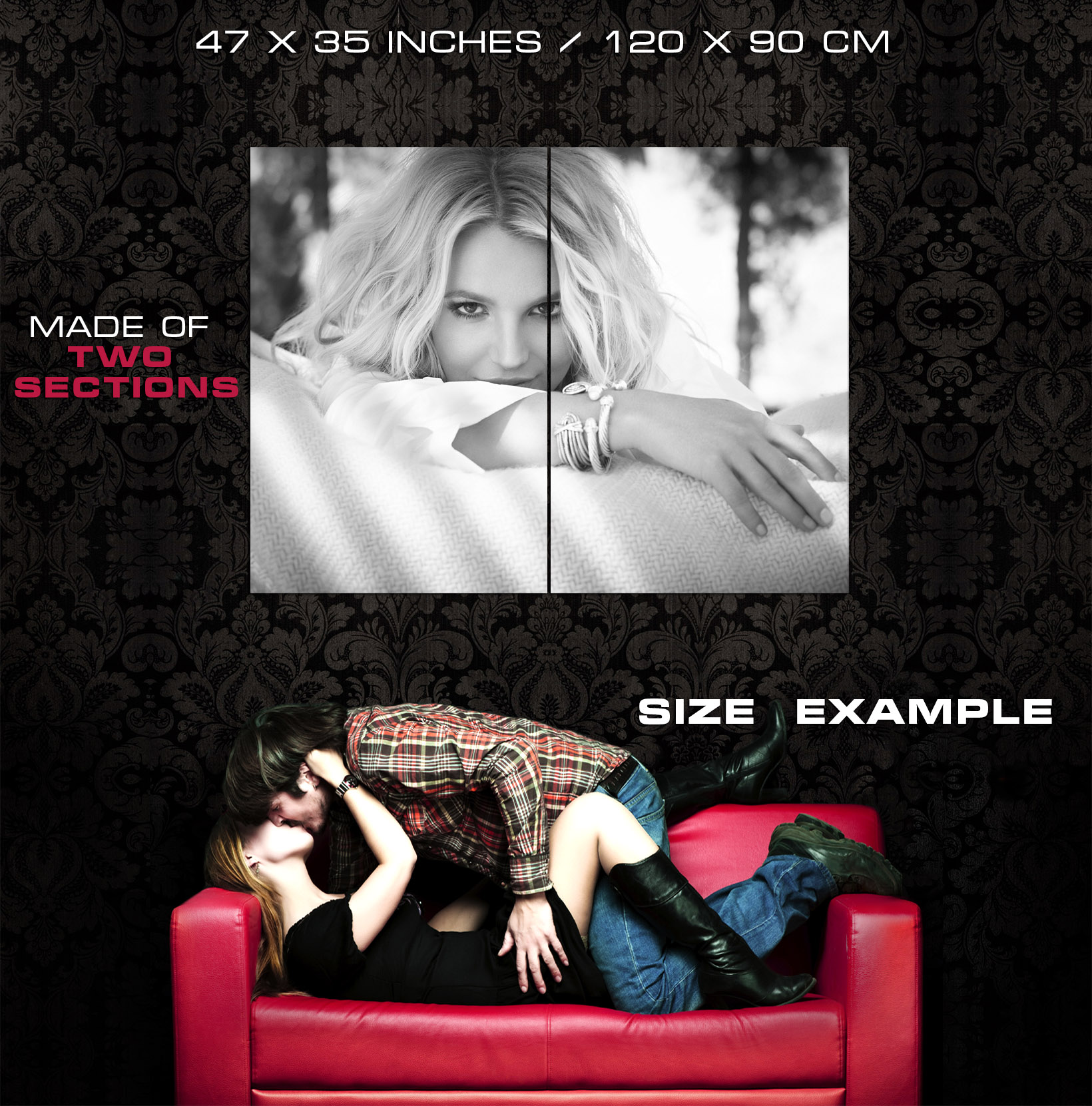 V5091 Britney Spears Cute Beautiful Music Singer BW Decor WALL POSTER PRINT - Picture 11 of 13