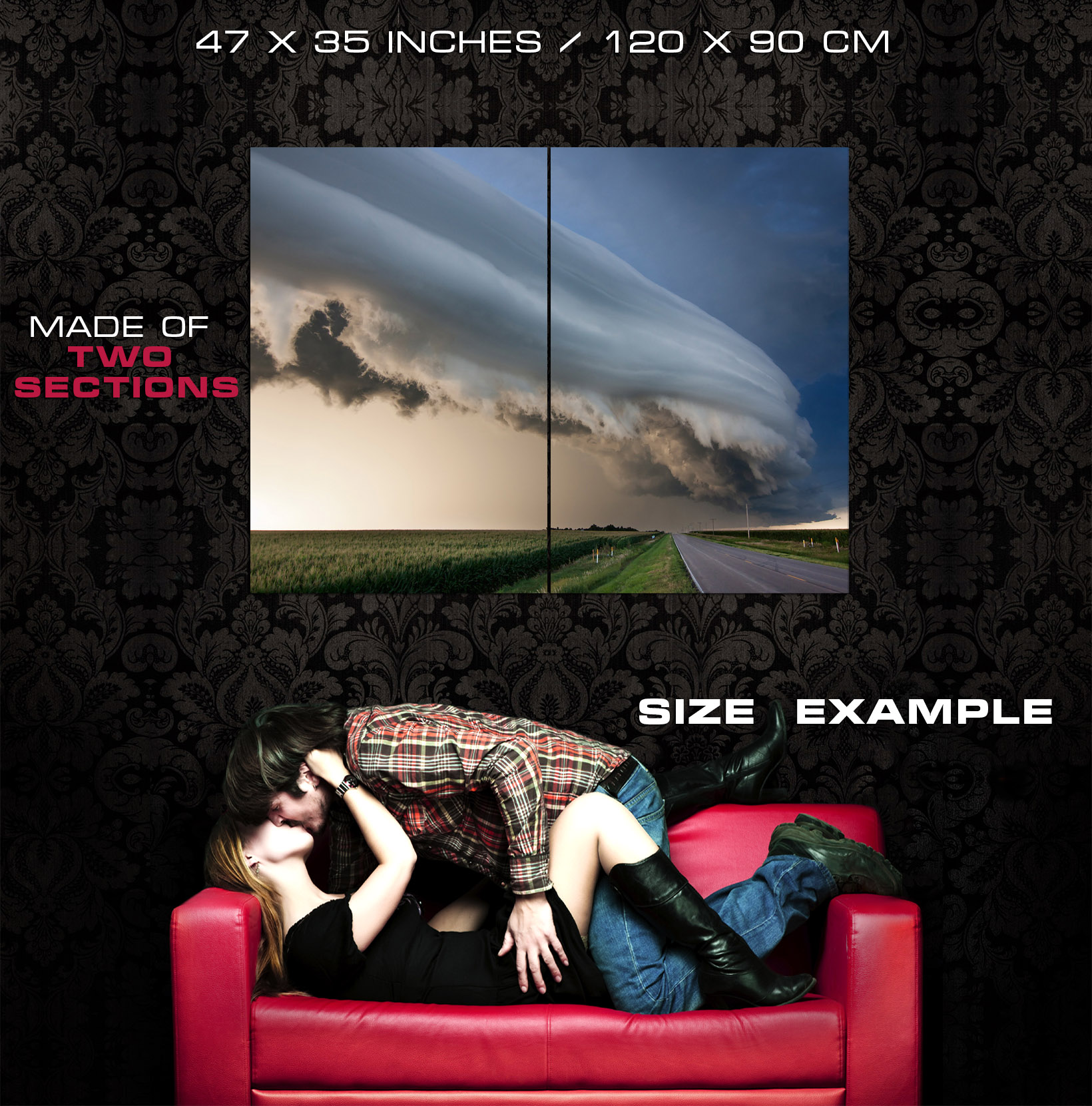 V5546 Awesome Clouds Storm Tornado Cyclone Nature Decor WALL POSTER PRINT UK