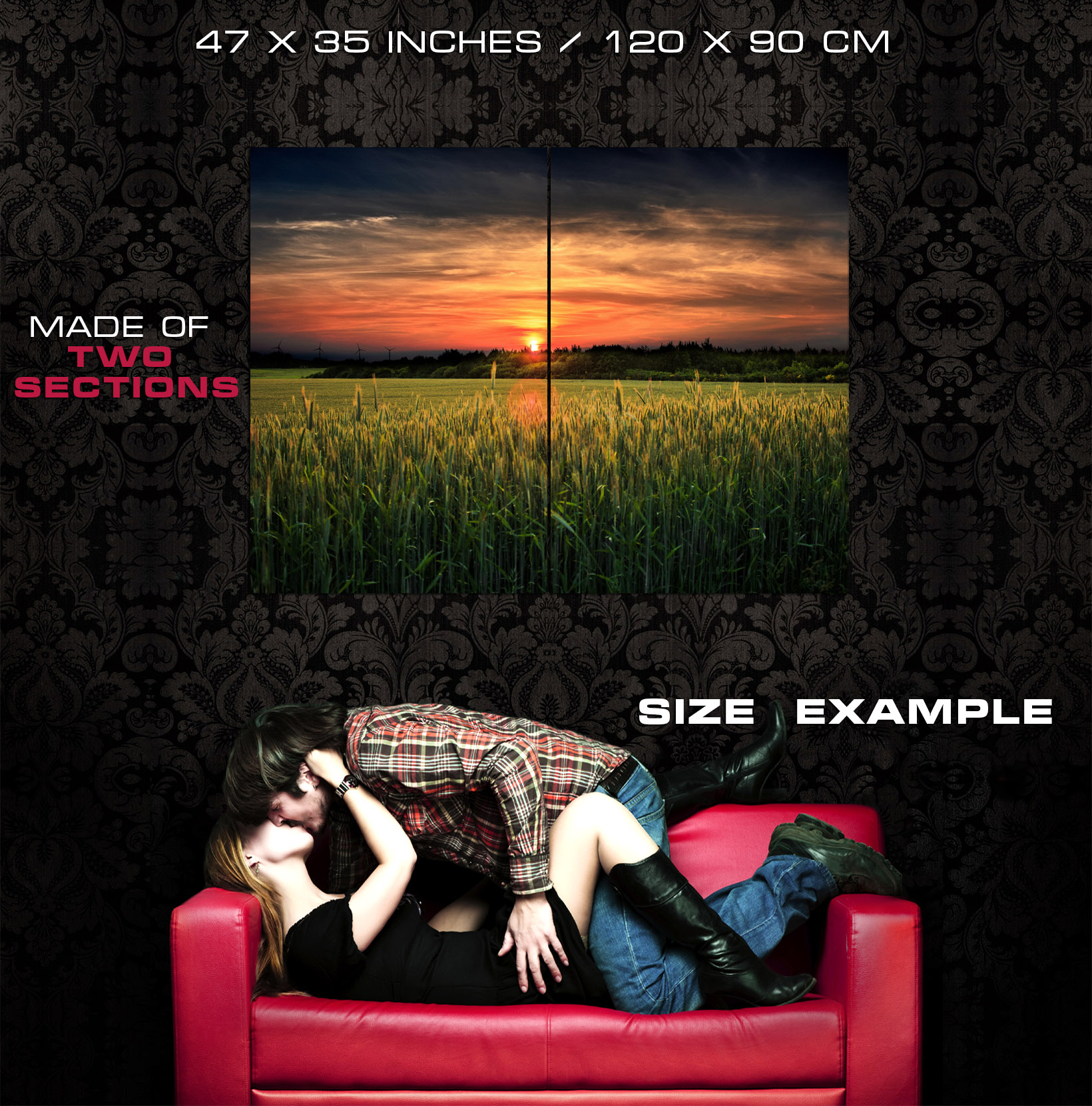 V5548 Amazing Field Sunset Dusk Beautiful Nature Decor WALL POSTER PRINT UK - Picture 11 of 13