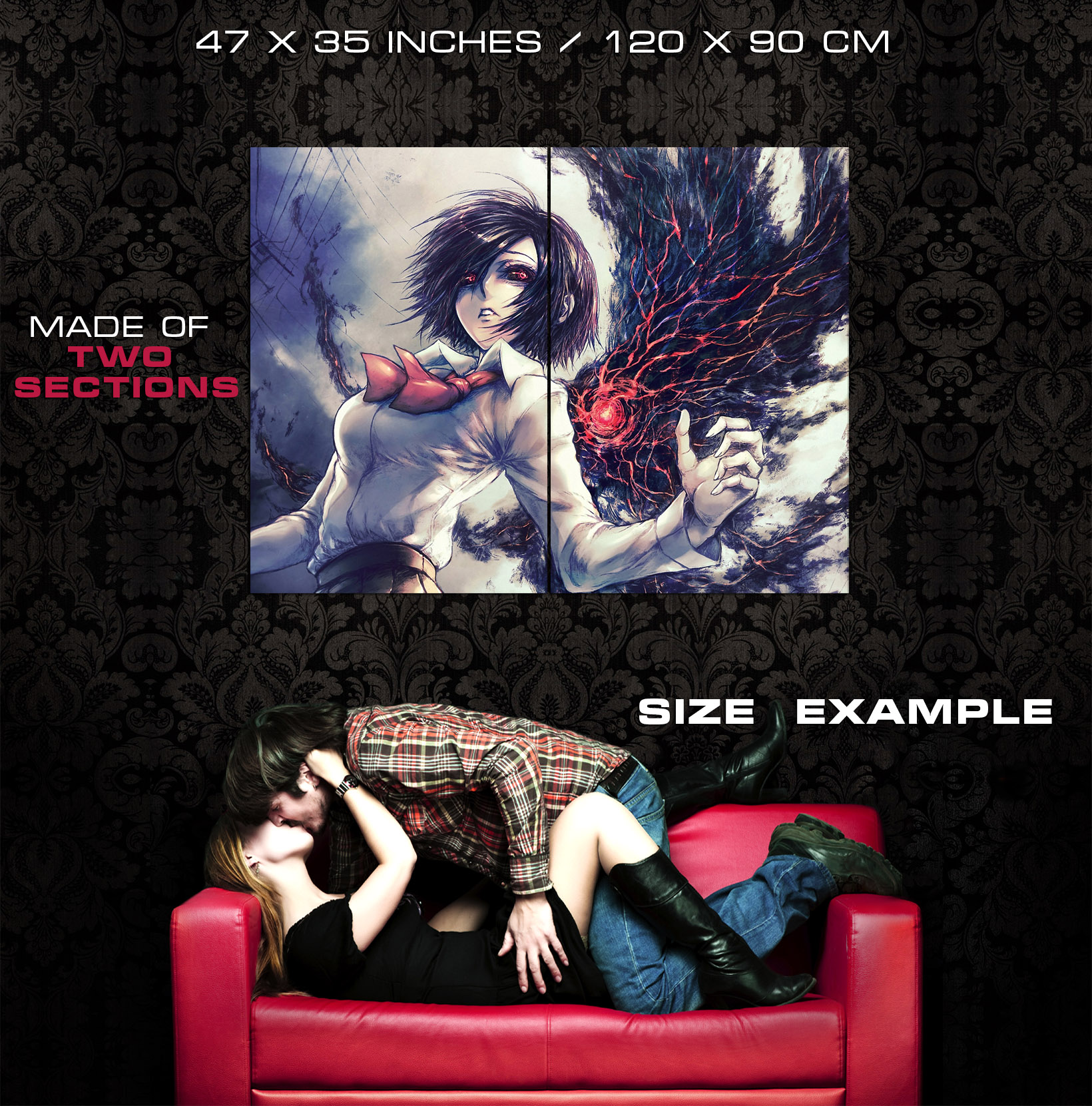 V6398 Tokyo Ghoul belle anime manga art déco AFFICHE MURALE IMPRESSION - Photo 11 sur 13