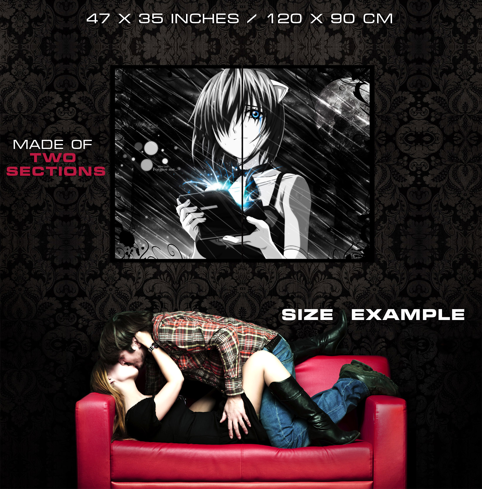V6423 Elfen Lied Impresionante Hermoso Anime Manga Arte Decoración PÓSTER DE PARED IMPRESIÓN REINO UNIDO - Imagen 11 de 13
