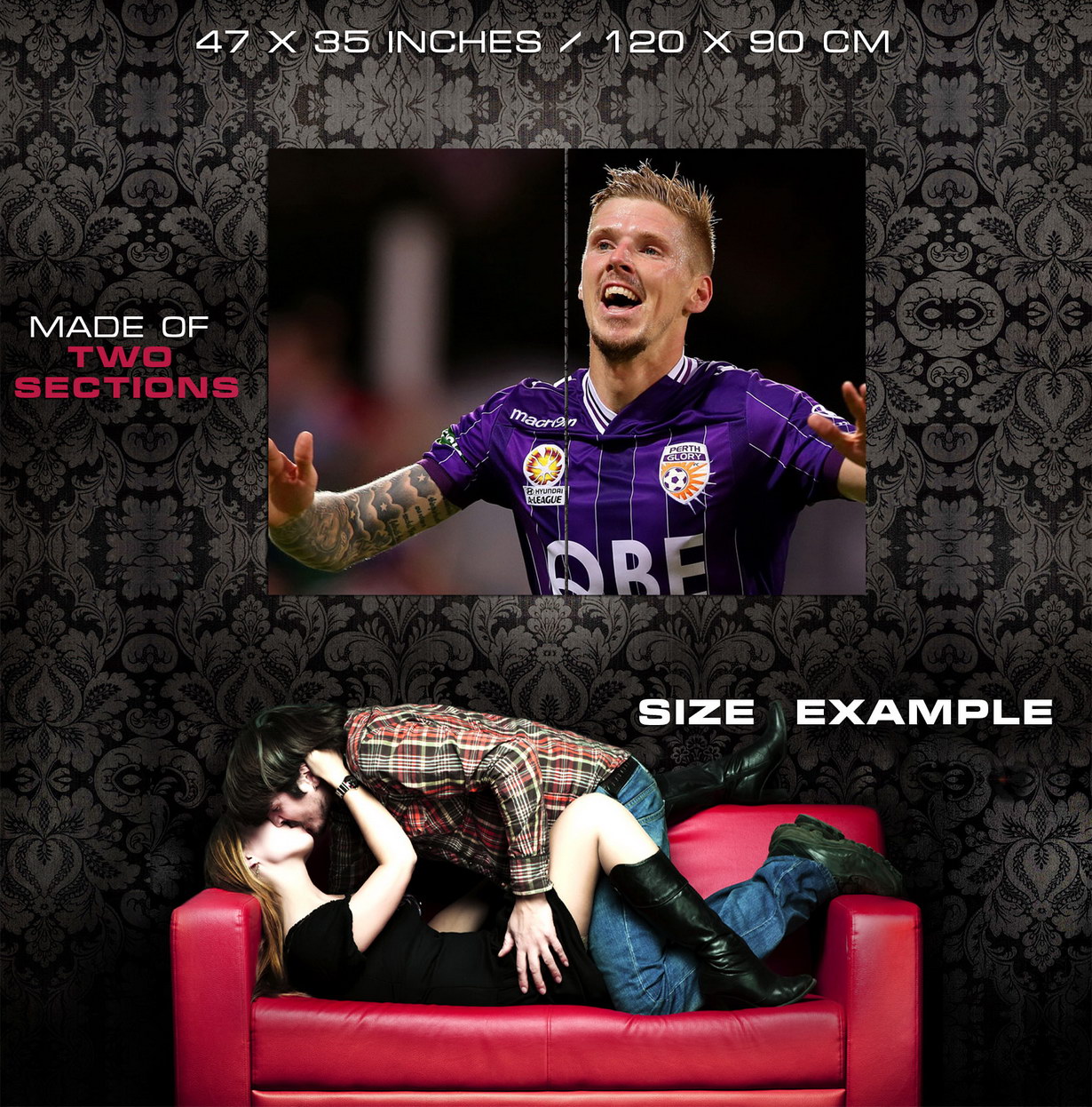 V8885 Andy Keogh Perth Glory Retrato Deportivo Jugador de Fútbol PÓSTER DE PARED IMPRESIÓN REINO UNIDO - Imagen 11 de 13