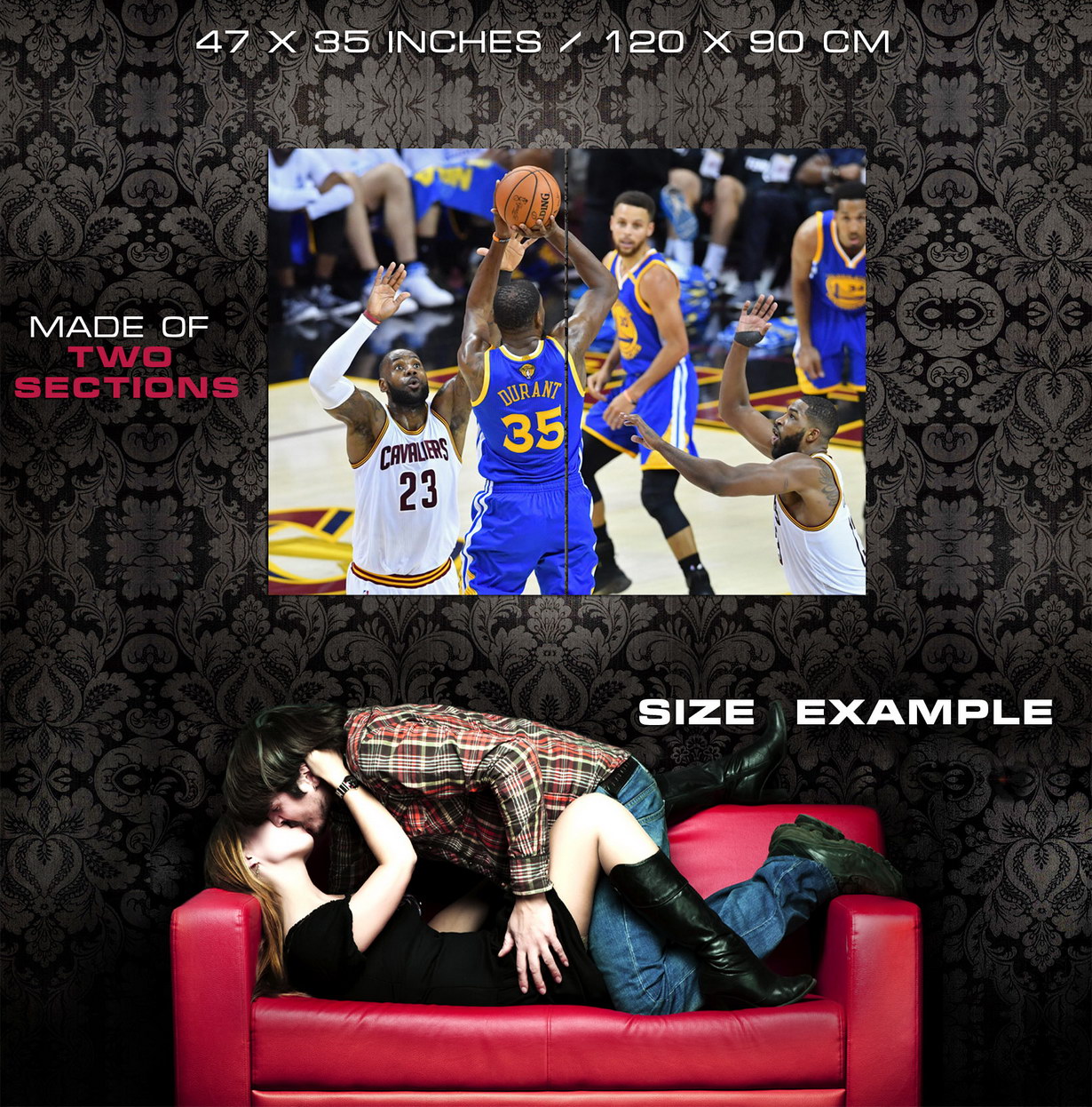 V8964 Kevin Durant vs Lebron Finals MVP Shot Baloncesto PÓSTER DE PARED IMPRESIÓN REINO UNIDO - Imagen 11 de 13