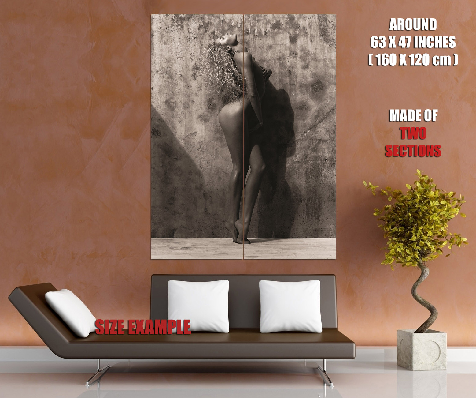 V2948 Candice Swanepoel Hot Sexy Modello Nudo Decorazione Seppia STAMPA POSTER DA PARETE - Foto 12 di 13