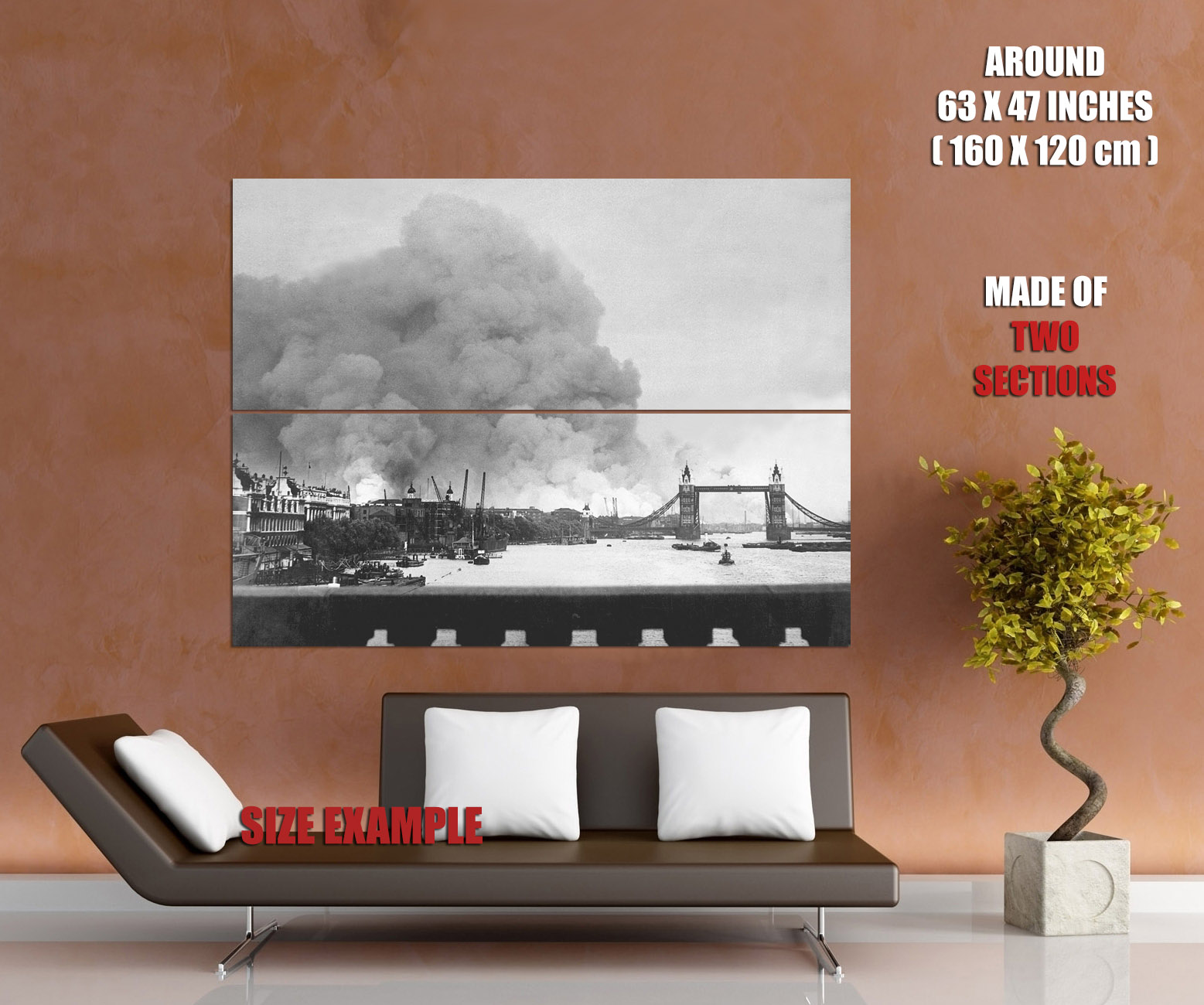 V4169 London Bombing Fire WWII World War WW2 Retro BW Decor WALL POSTER PRINT UK - Picture 12 of 13