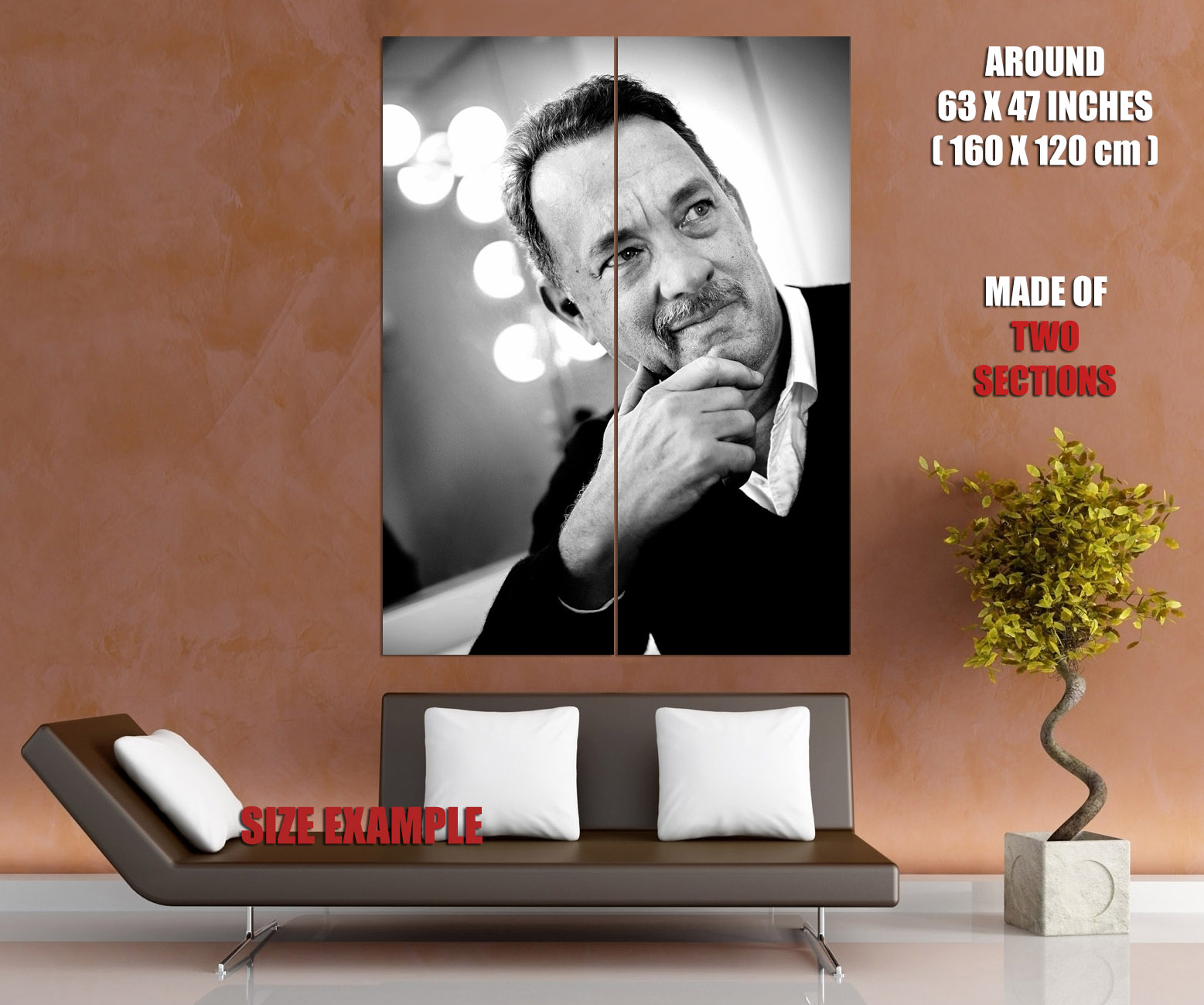 V4645 Tom Hanks Brillante BW Retrato Encantador Raro Decoración PÓSTER DE PARED IMPRESIÓN UK - Imagen 12 de 13