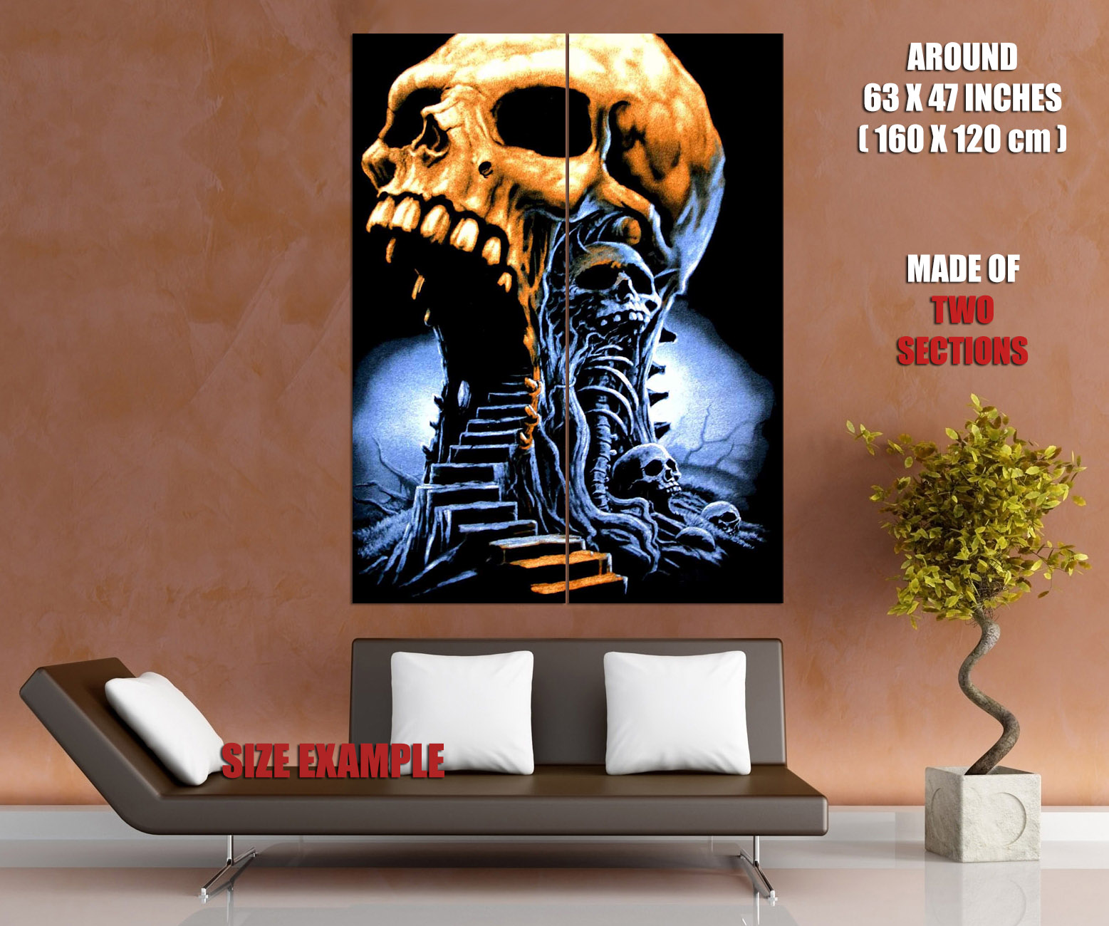 V5301 Skull Horror Hot Old Retro Vintage Decor WALL POSTER PRINT - Picture 12 of 13