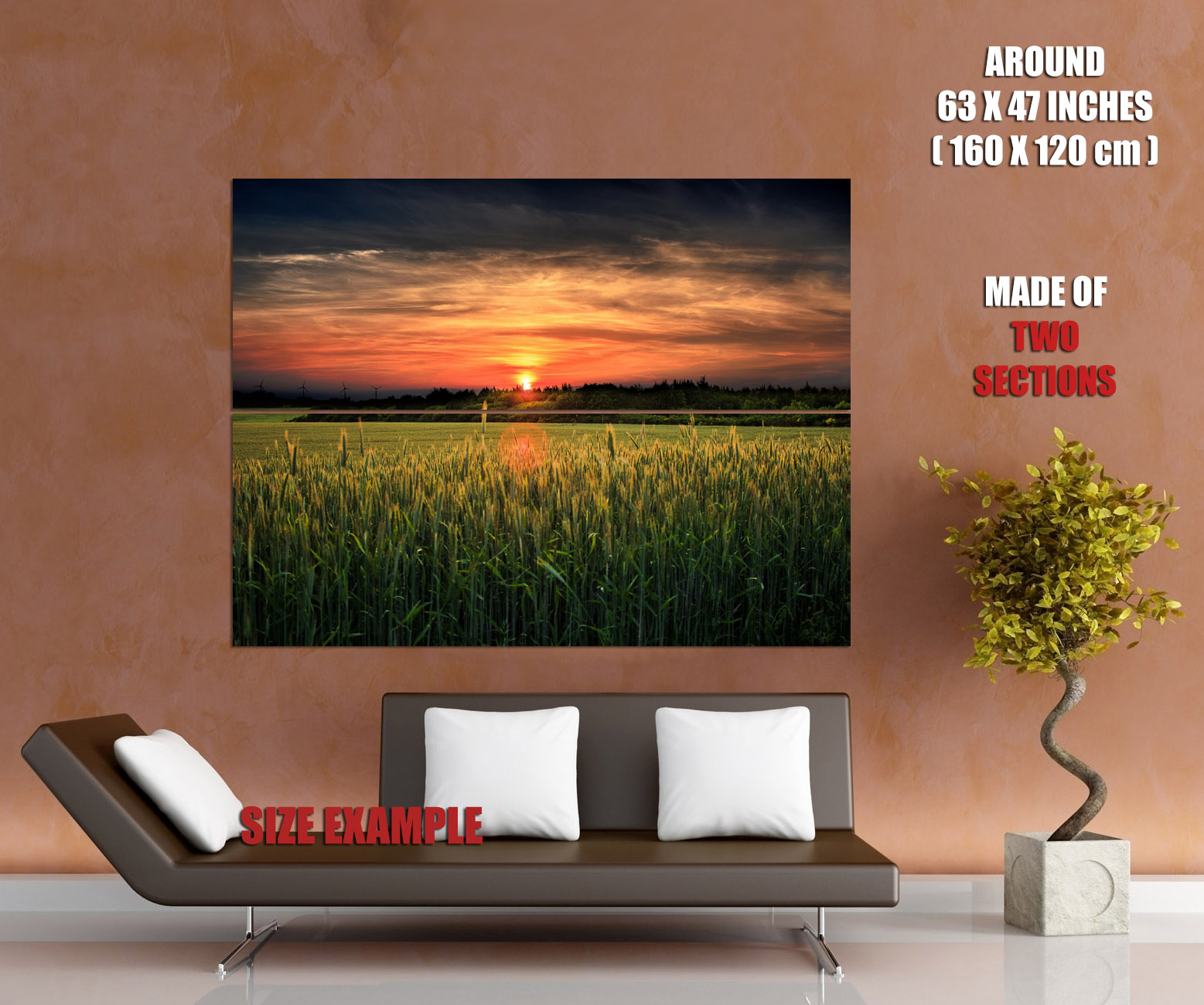 V5548 Amazing Field Sunset Dusk Beautiful Nature Decor WALL POSTER PRINT UK - Picture 12 of 13