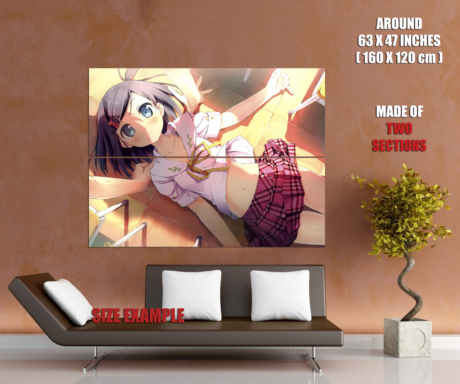 V6285 Tsukiko Tsutsukakushi Lindo Horny Niña Anime Decoración PÓSTER DE PARED IMPRESIÓN REINO UNIDO - Imagen 12 de 13
