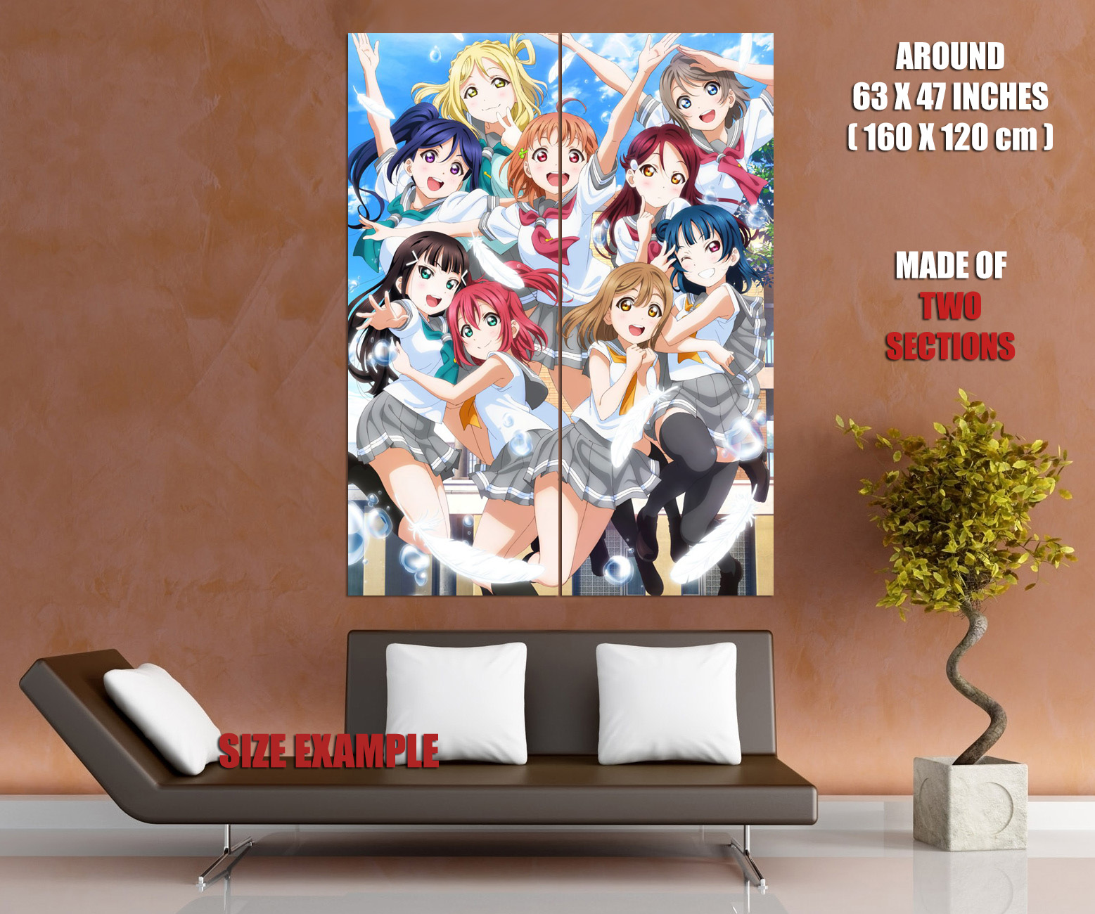 V7408 Love Live! PÓSTER DE PARED manga manga manga de hermosos personajes Sunshine reino unido - Imagen 12 de 13
