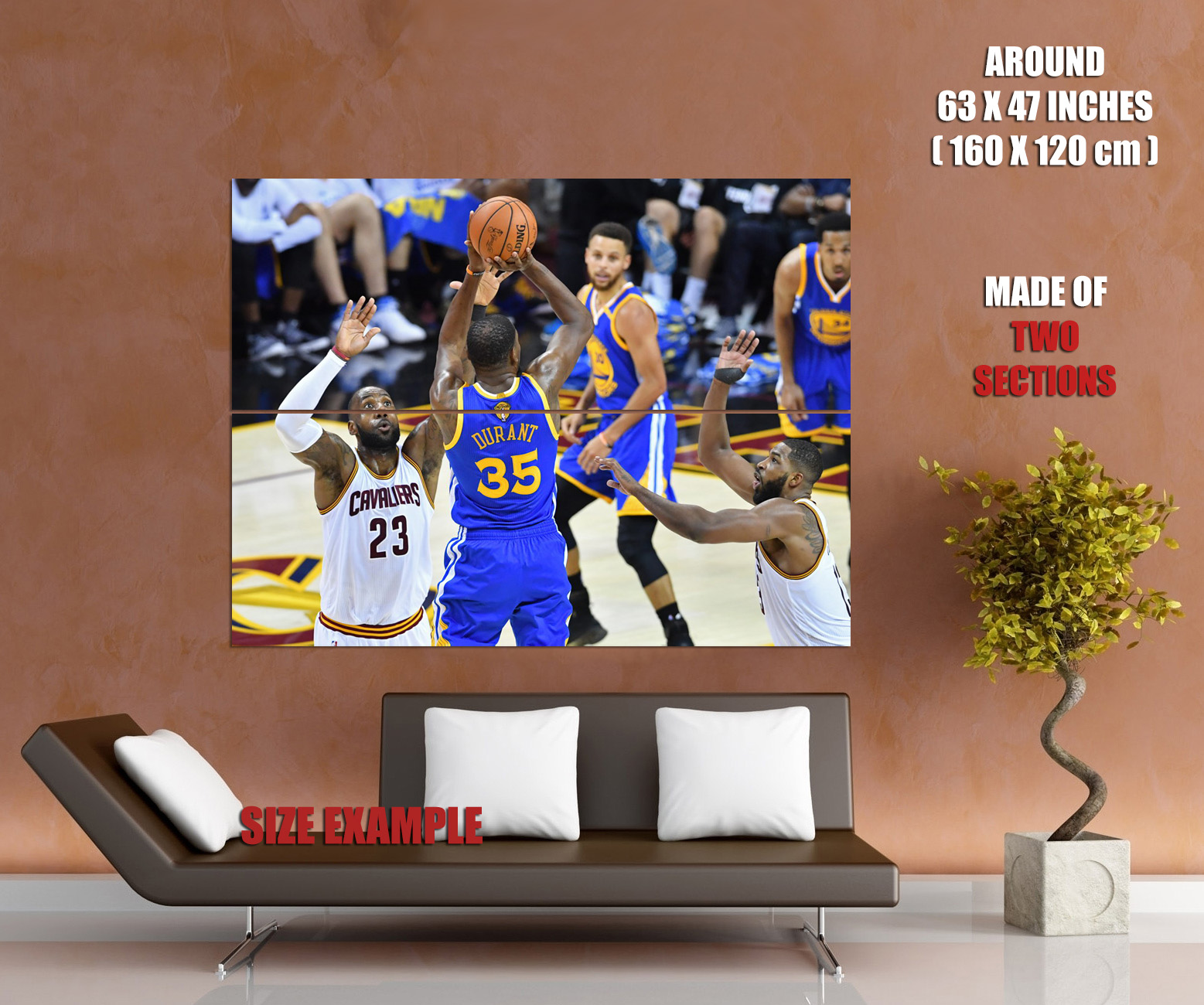 V8964 Kevin Durant vs Lebron Finals MVP Shot Baloncesto PÓSTER DE PARED IMPRESIÓN REINO UNIDO - Imagen 12 de 13