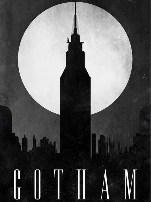 V1115 Gotham City Skyline Caballero Oscuro Noche Luna Arte Decoración PÓSTER DE PARED IMPRESIÓN REINO UNIDO - Imagen 8 de 13